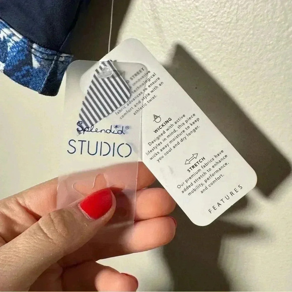 NWT Splendid Navy Snakeskin Studio Sports  Bra XS - Picture 6 of 6